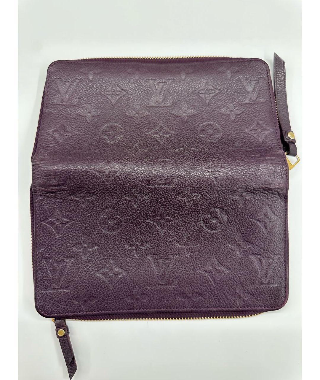 LOUIS VUITTON Фиолетовый кожаный кошелек, фото 4
