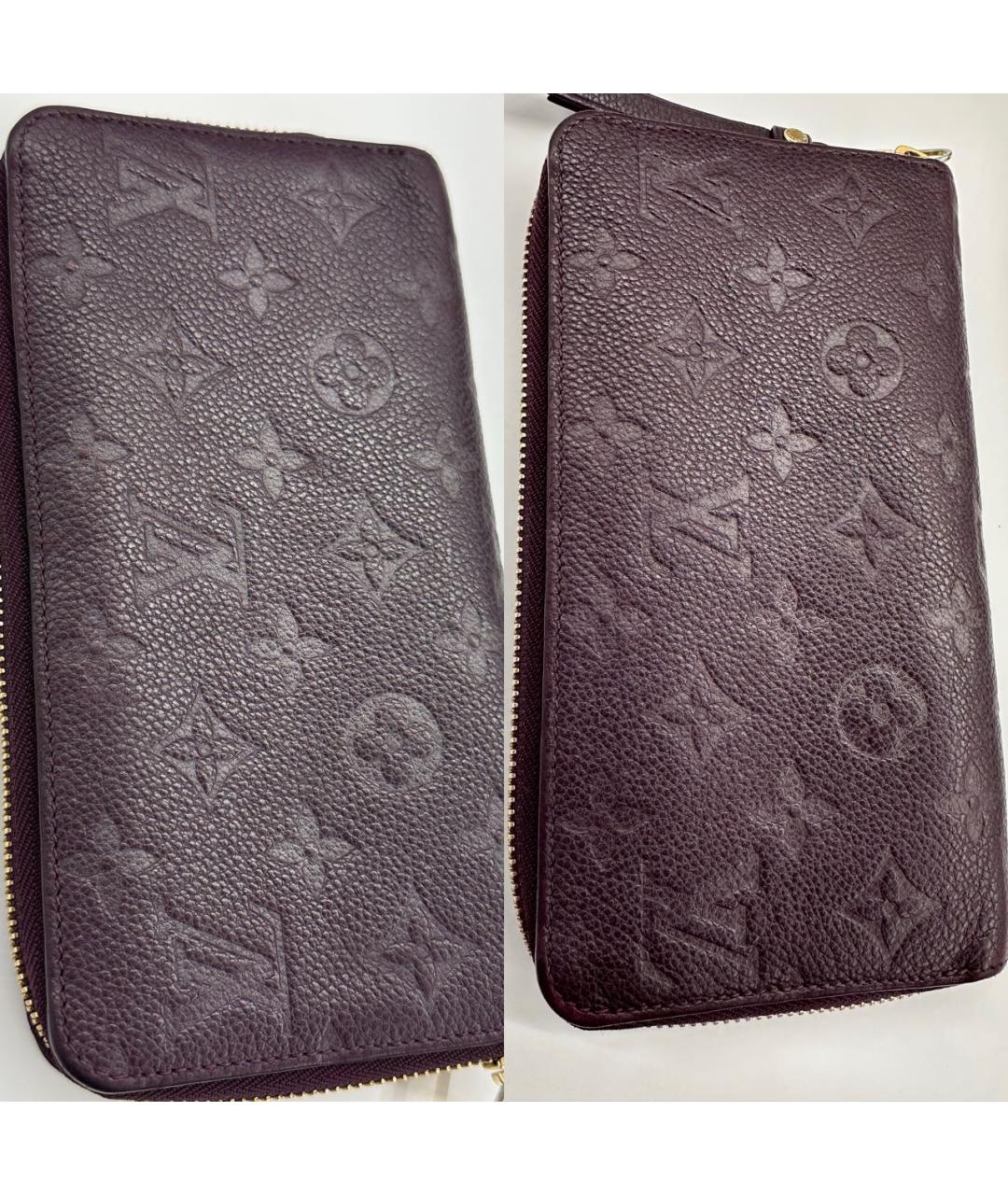 LOUIS VUITTON Фиолетовый кожаный кошелек, фото 8