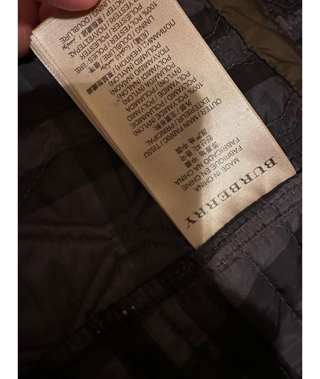 BURBERRY Хаки полиэстеровая парка, фото 5