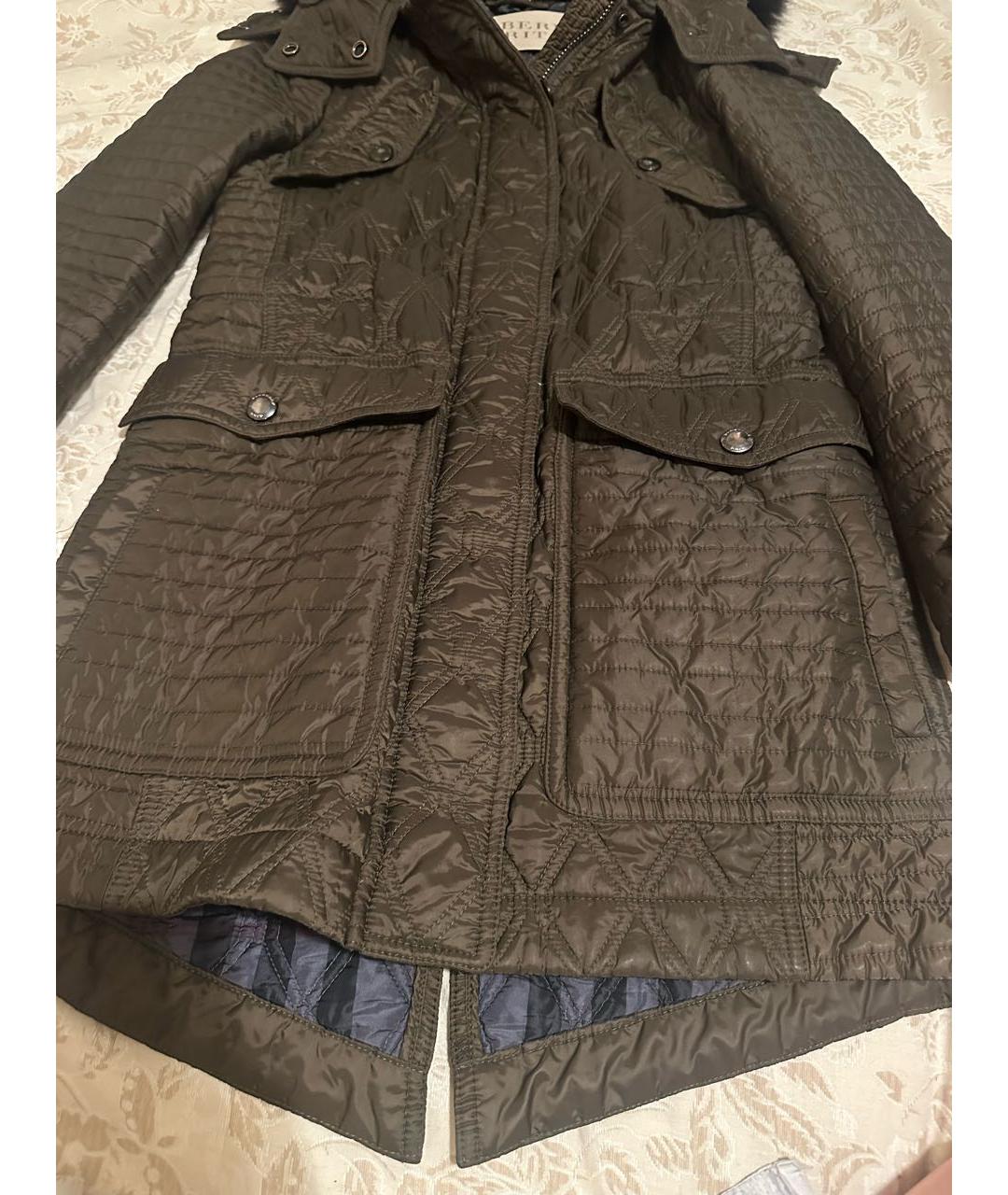 BURBERRY Хаки полиэстеровая парка, фото 4