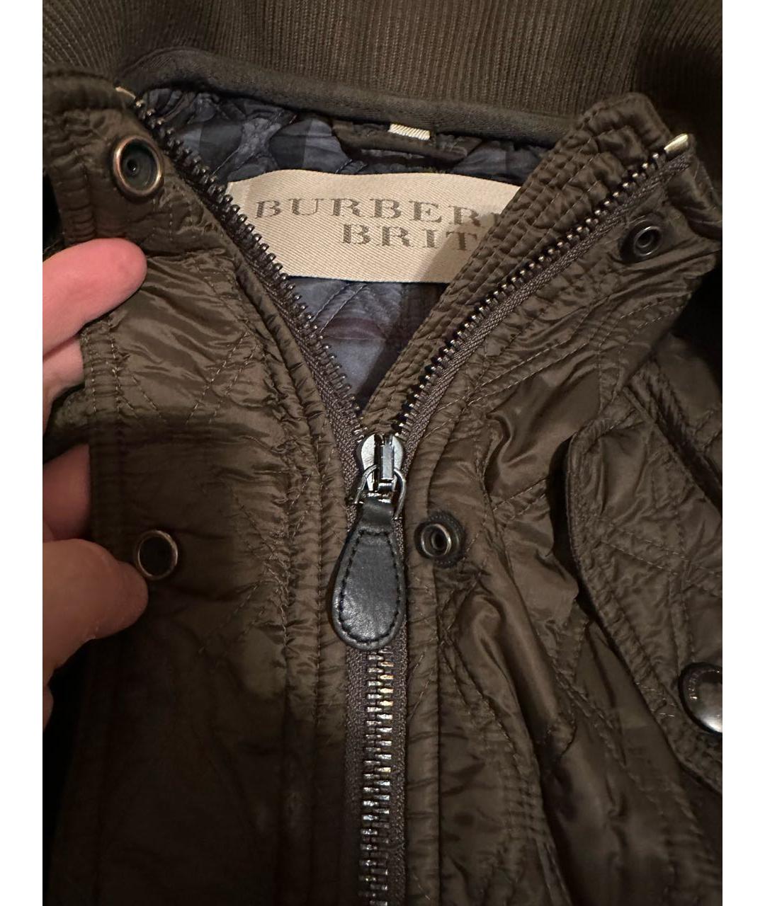 BURBERRY Хаки полиэстеровая парка, фото 7