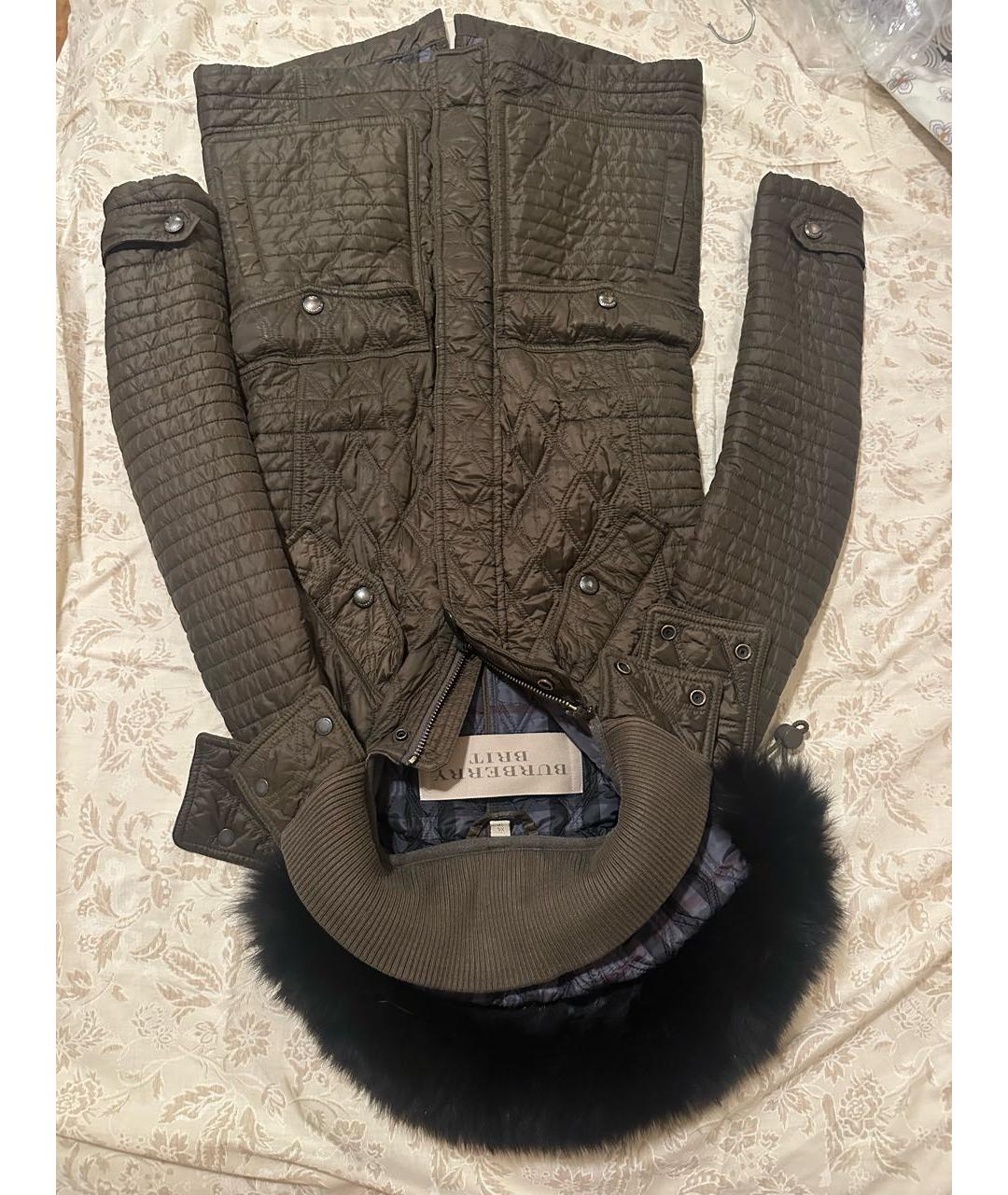 BURBERRY Хаки полиэстеровая парка, фото 8