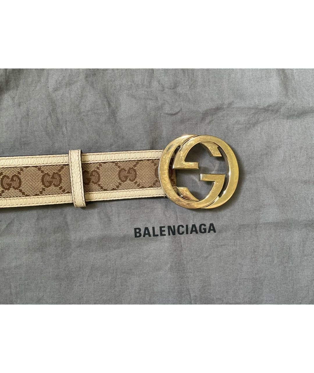 GUCCI Бежевый ремень, фото 2