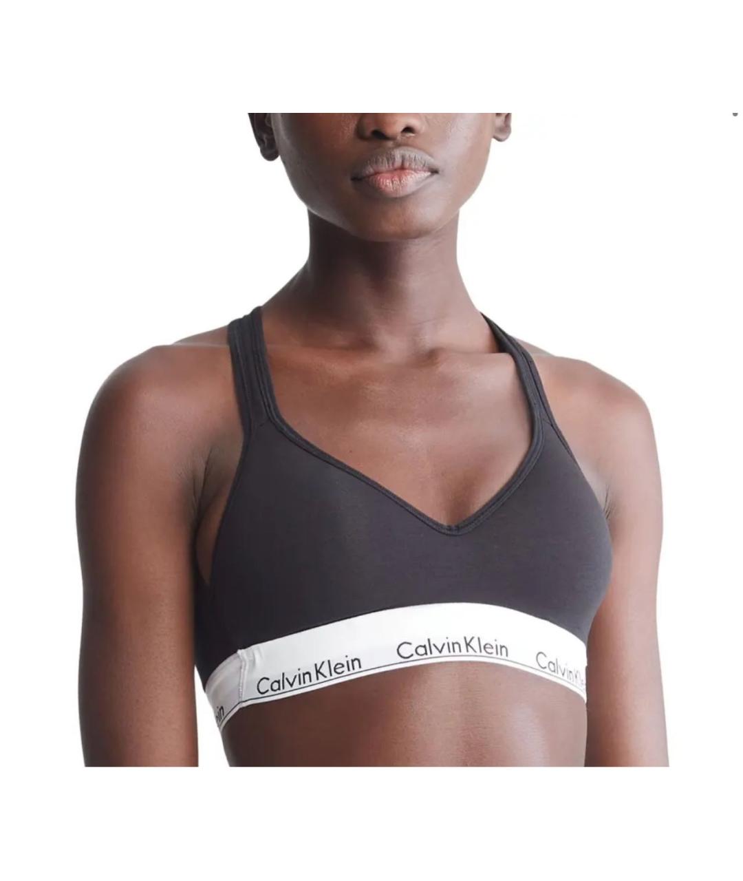 CALVIN KLEIN Черный бюстгалтеры, фото 4