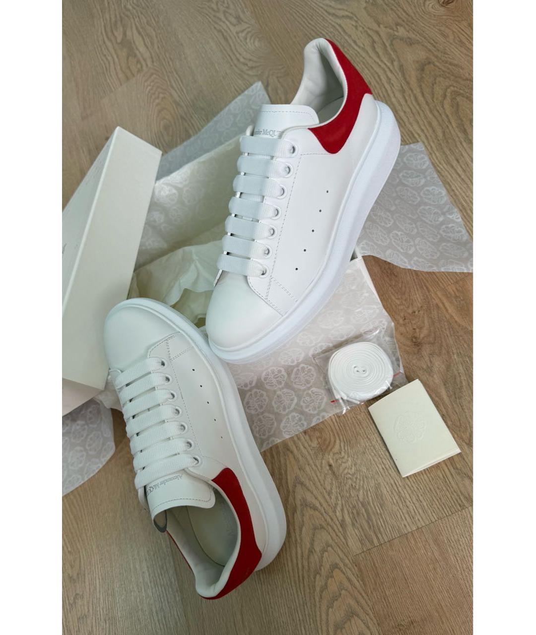 ALEXANDER MCQUEEN Белые кожаные кеды, фото 6