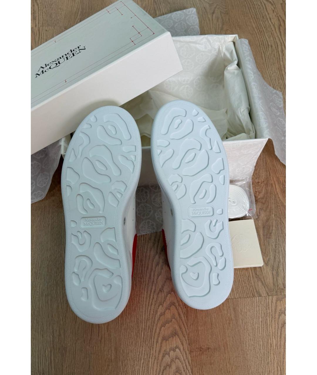 ALEXANDER MCQUEEN Белые кожаные кеды, фото 7