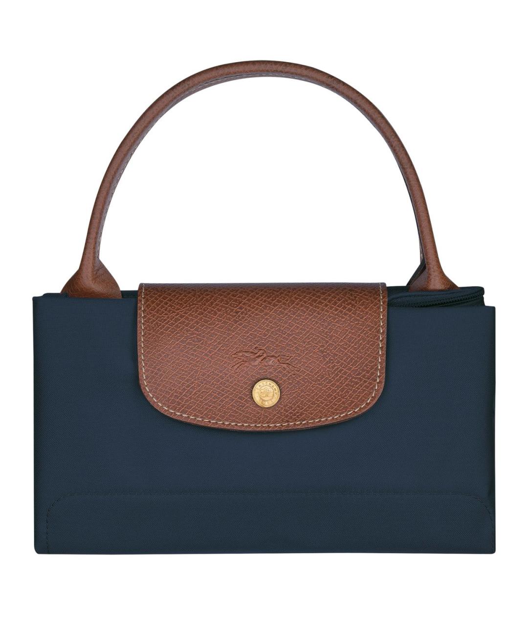 LONGCHAMP Темно-синяя кожаная сумка тоут, фото 5