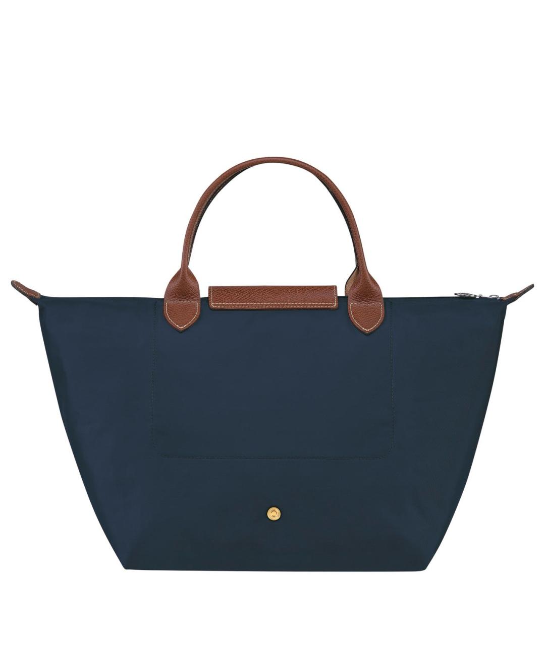 LONGCHAMP Темно-синяя кожаная сумка тоут, фото 3