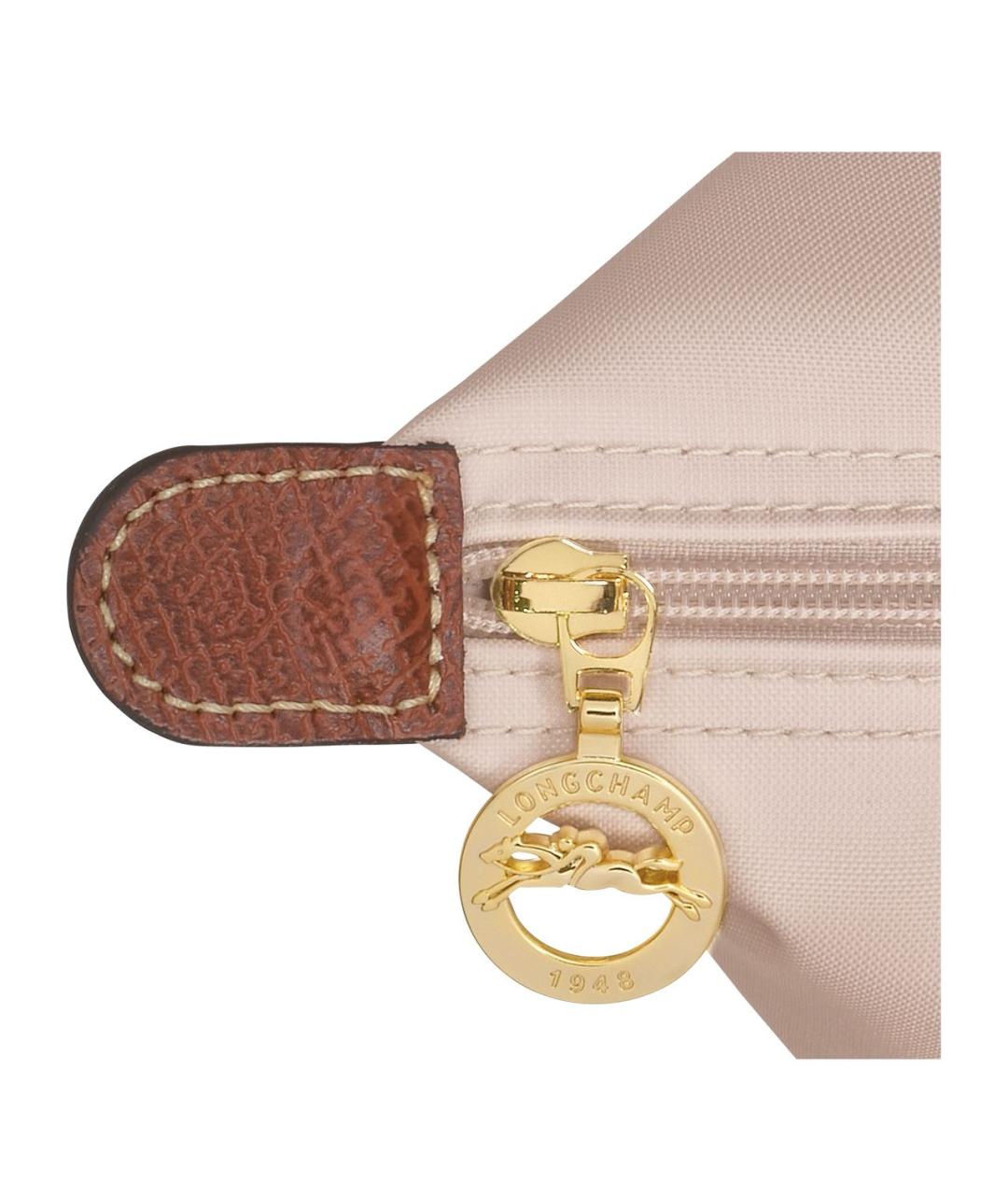 LONGCHAMP Бежевая кожаная сумка тоут, фото 5