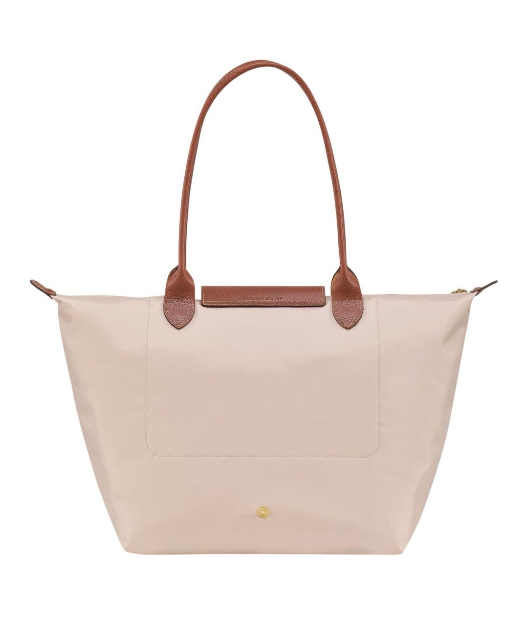 LONGCHAMP Бежевая кожаная сумка тоут, фото 3
