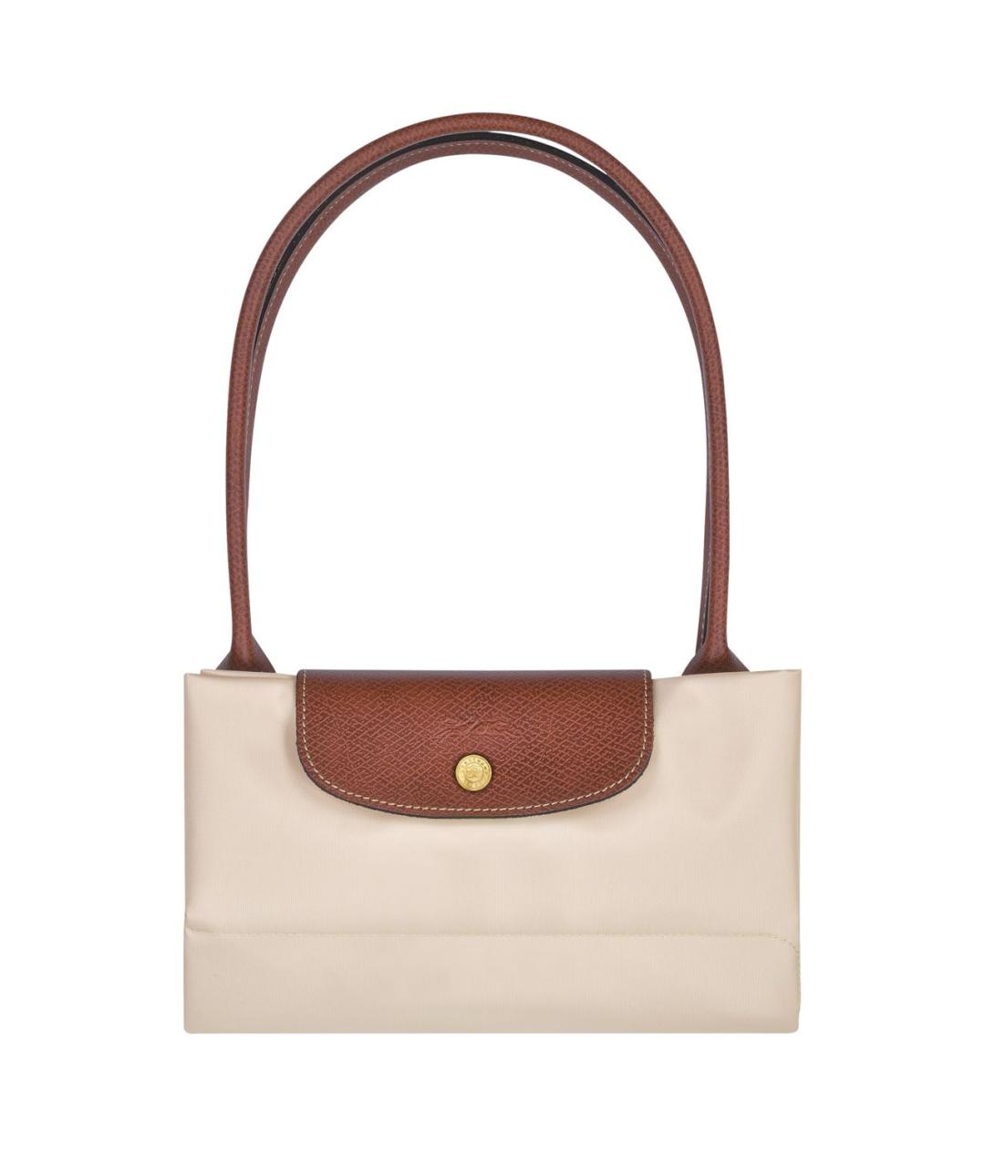LONGCHAMP Бежевая кожаная сумка тоут, фото 6