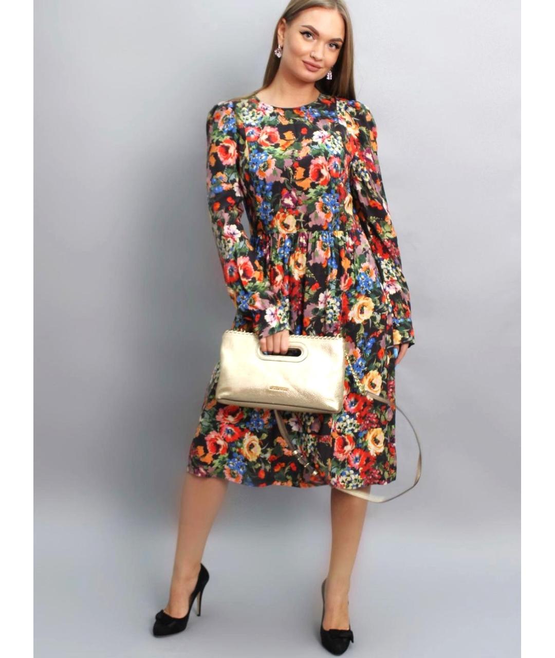 LOVE MOSCHINO Мульти вискозное повседневное платье, фото 3