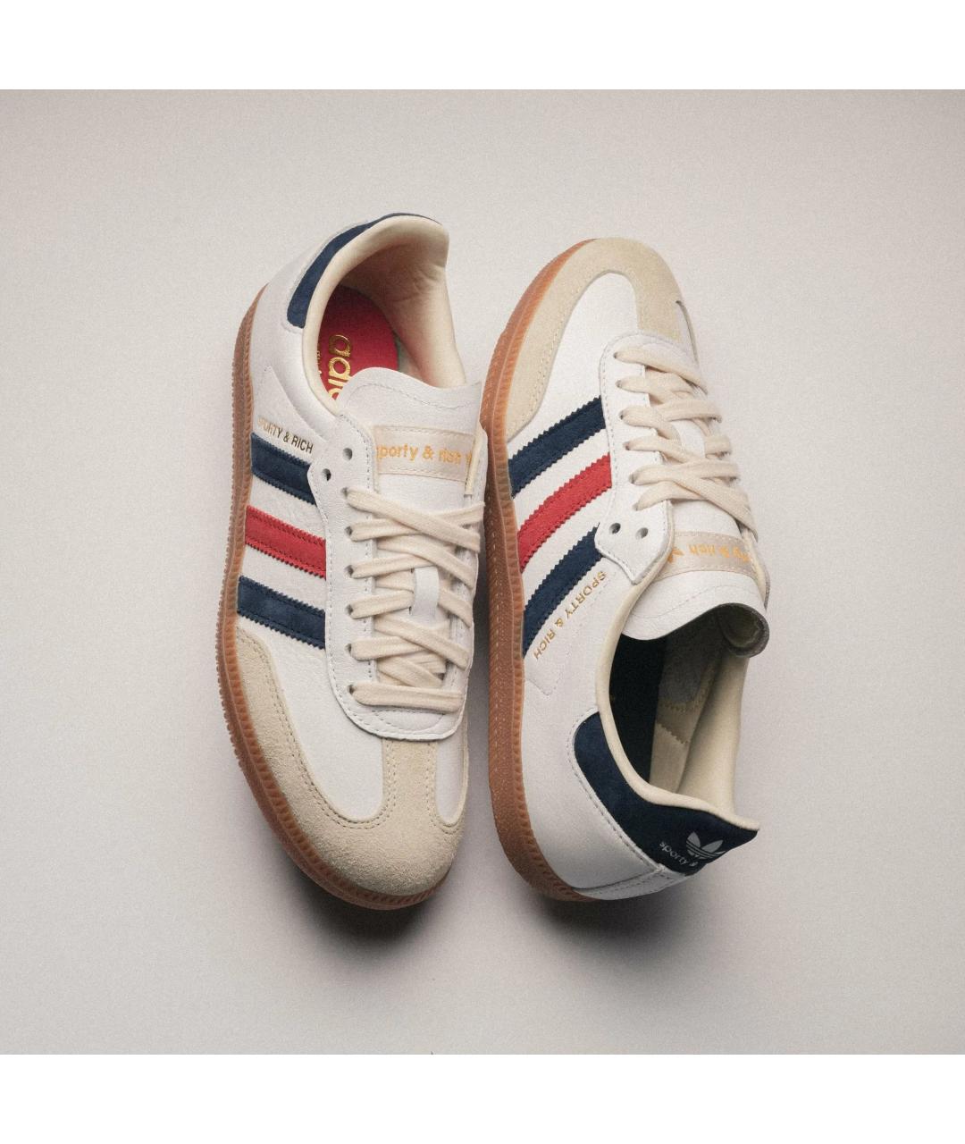 ADIDAS Белые кожаные низкие кроссовки / кеды, фото 2