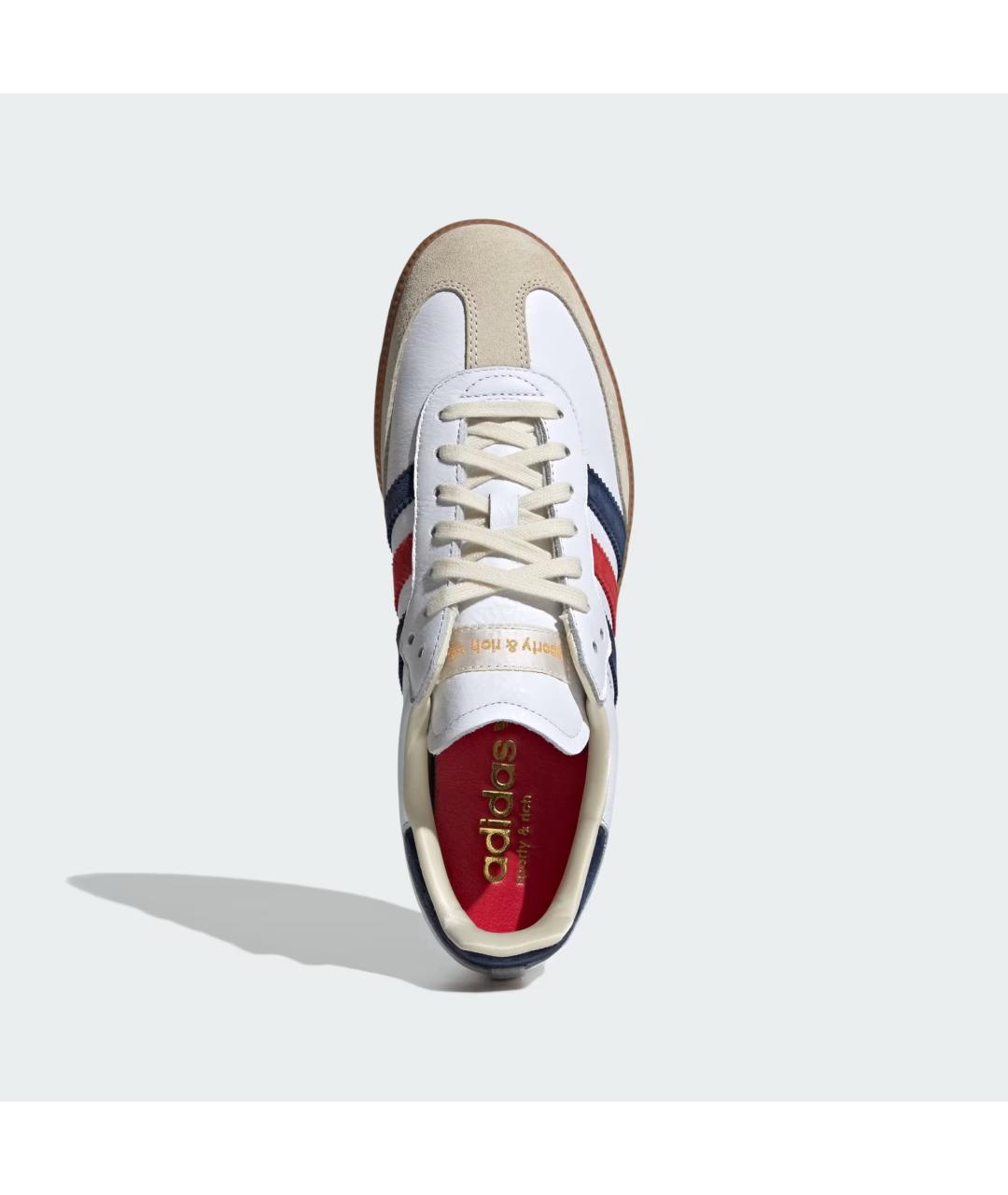 ADIDAS Белые кожаные низкие кроссовки / кеды, фото 5