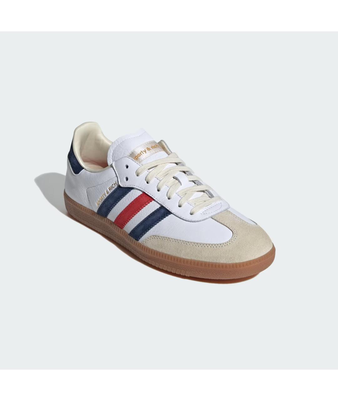 ADIDAS Белые кожаные низкие кроссовки / кеды, фото 4