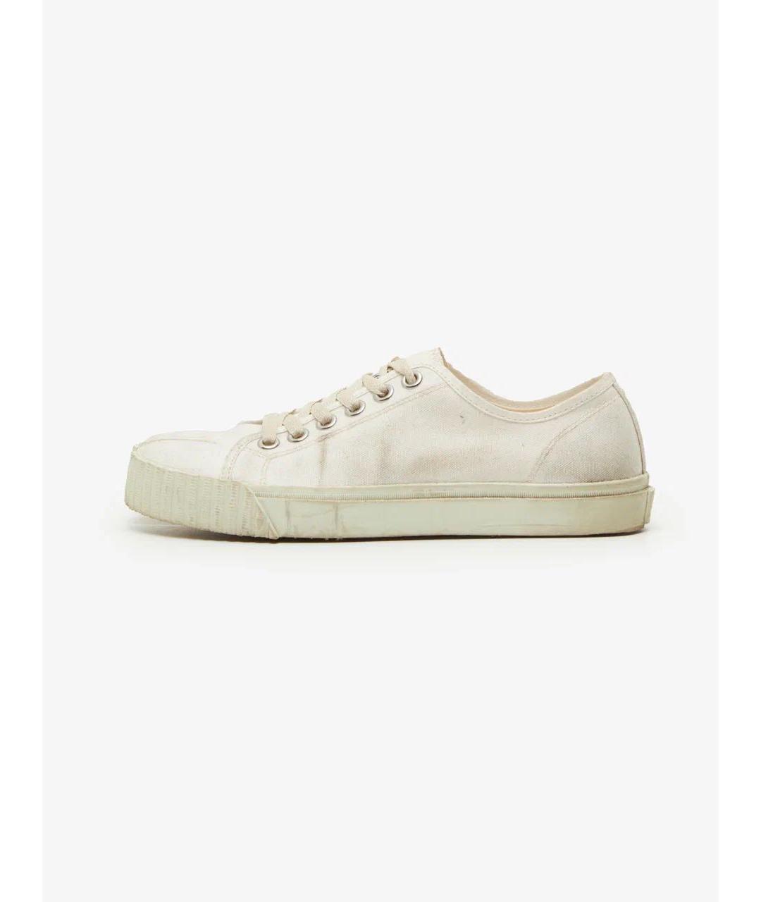 MAISON MARGIELA Белые текстильные кеды, фото 3
