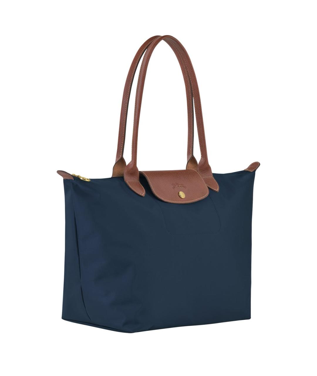 LONGCHAMP Темно-синяя кожаная сумка тоут, фото 2