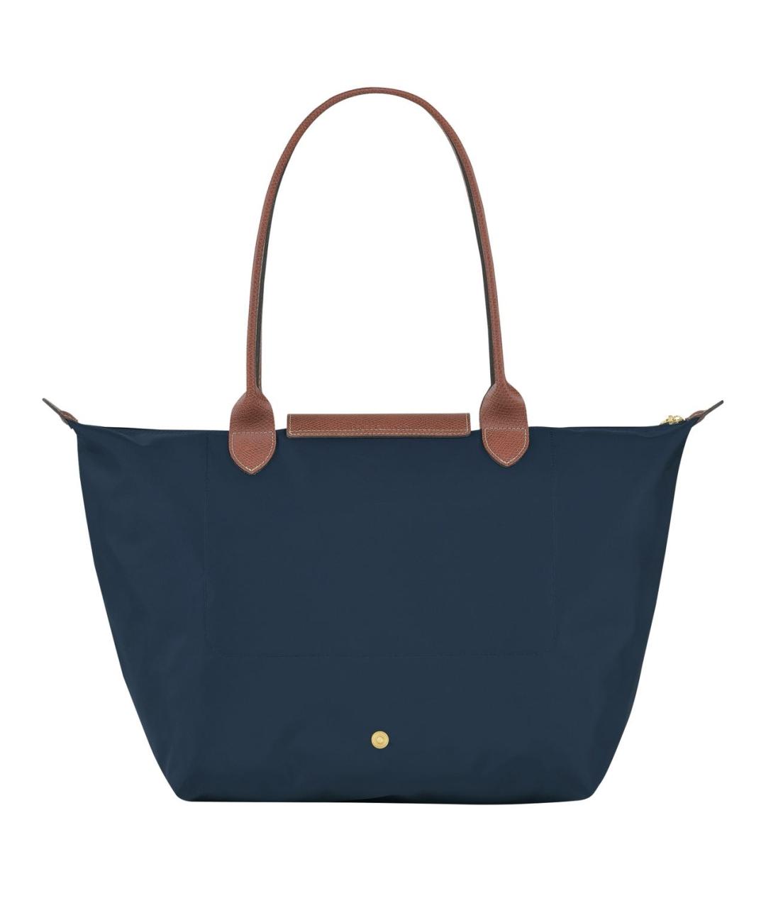 LONGCHAMP Темно-синяя кожаная сумка тоут, фото 3