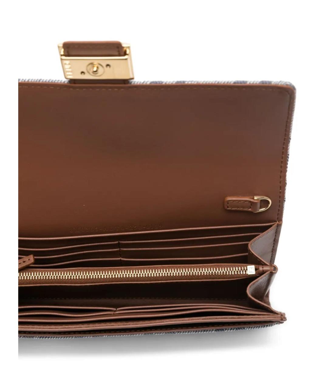 FENDI Голубая тканевая сумка через плечо, фото 3