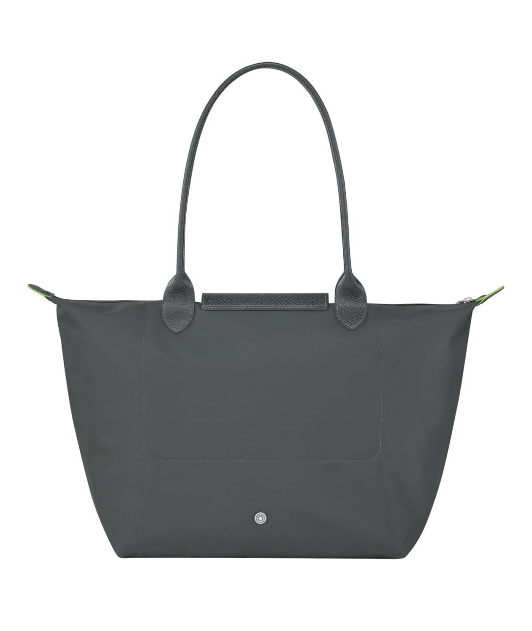 LONGCHAMP Серая кожаная сумка тоут, фото 3