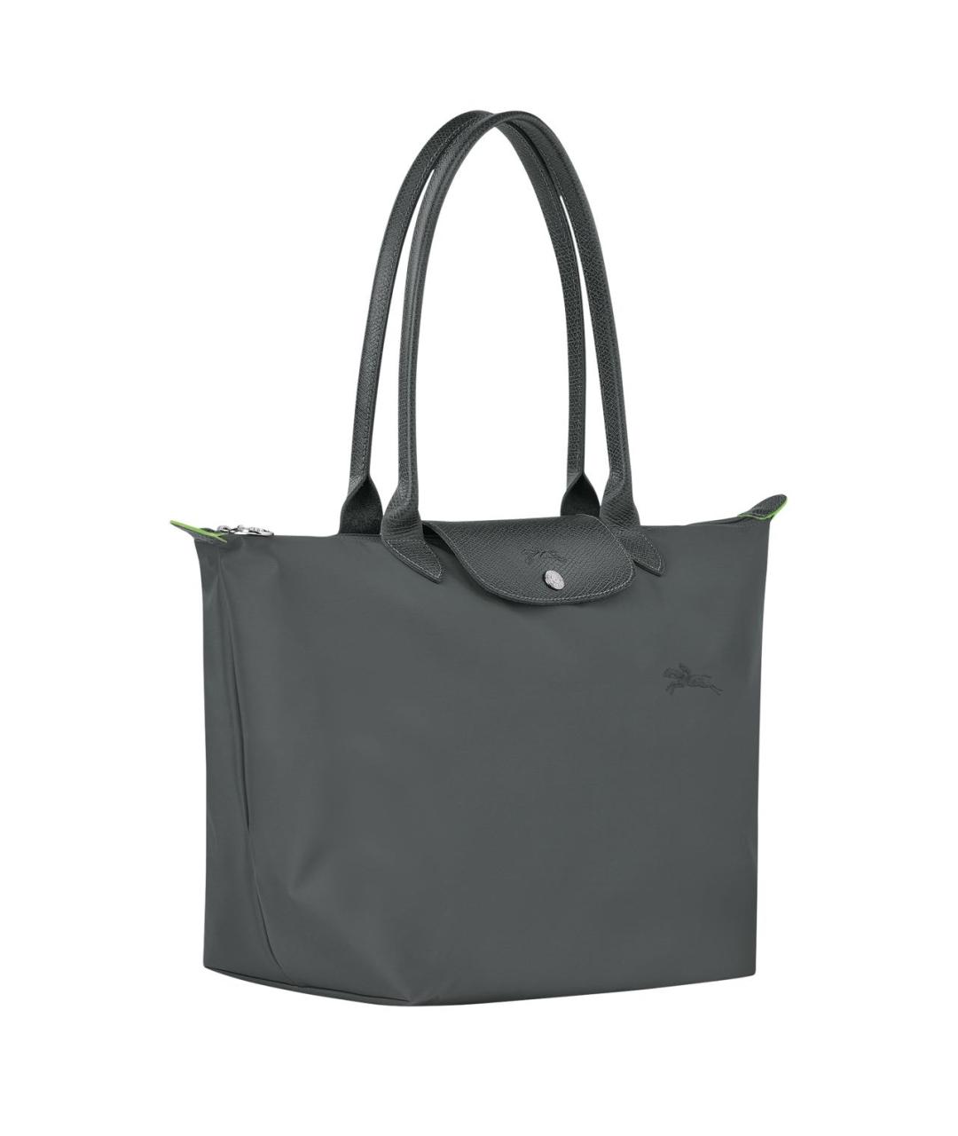 LONGCHAMP Серая кожаная сумка тоут, фото 2