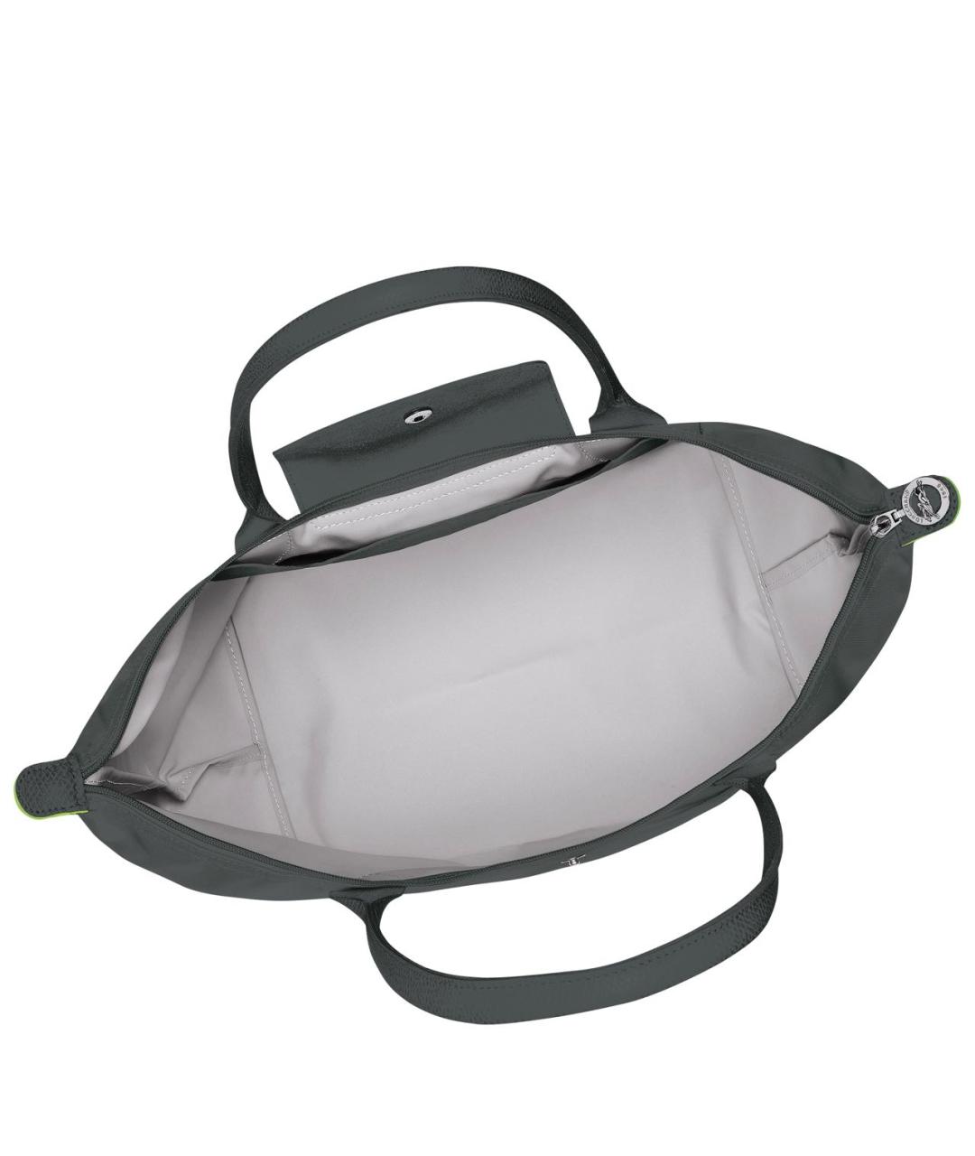 LONGCHAMP Серая кожаная сумка тоут, фото 4