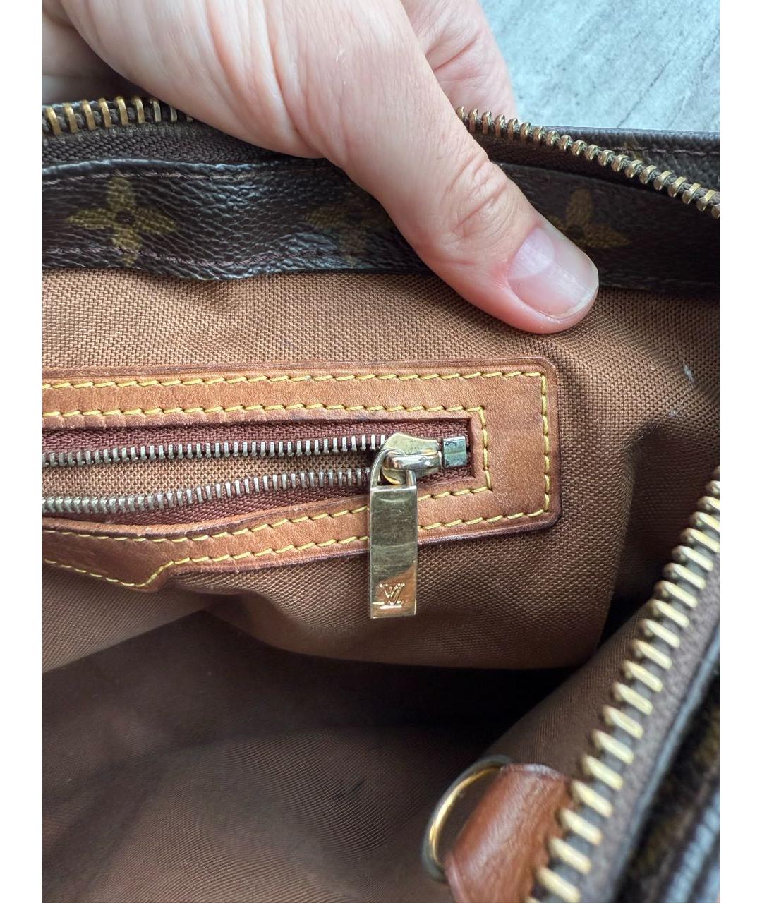 LOUIS VUITTON Коричневая сумка тоут, фото 7