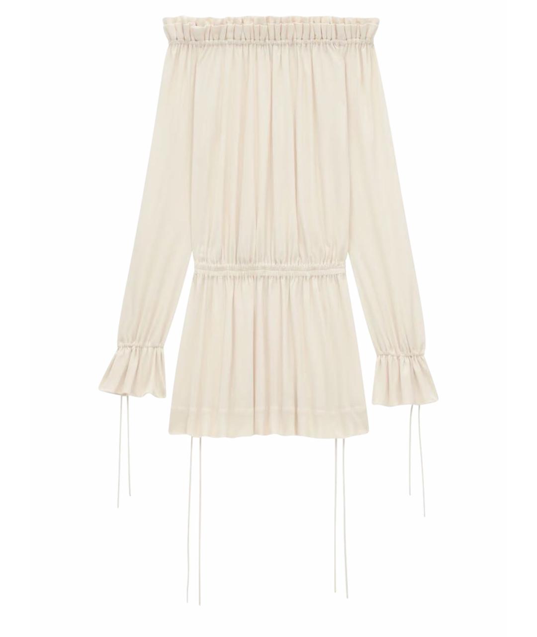 SAINT LAURENT Белое вискозное платье, фото 1