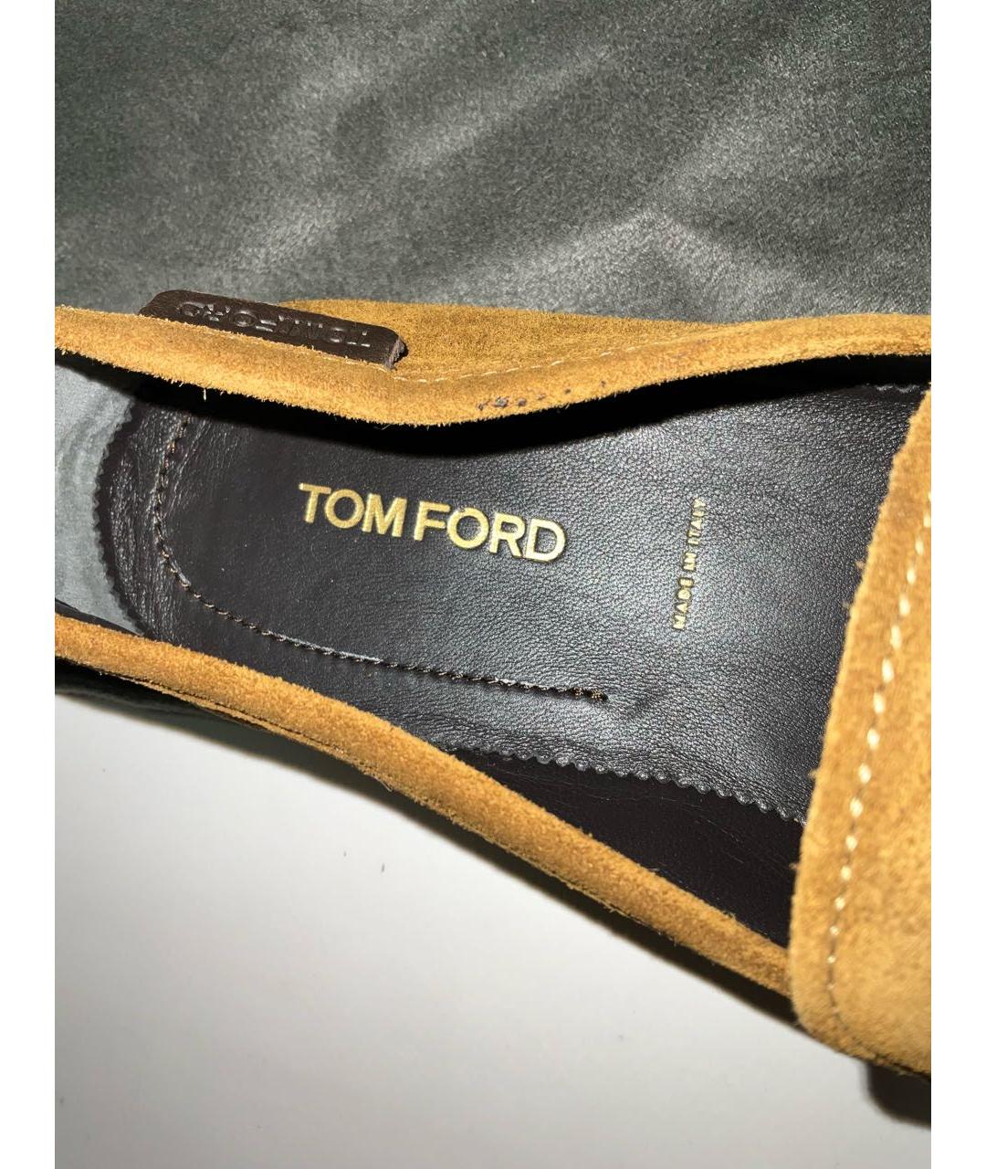 TOM FORD Коричневые замшевые лоферы, фото 4