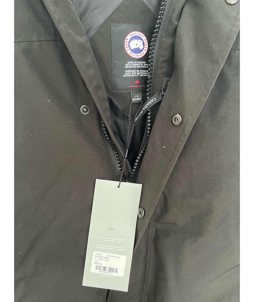 CANADA GOOSE Черная полиэстеровая куртка, фото 3