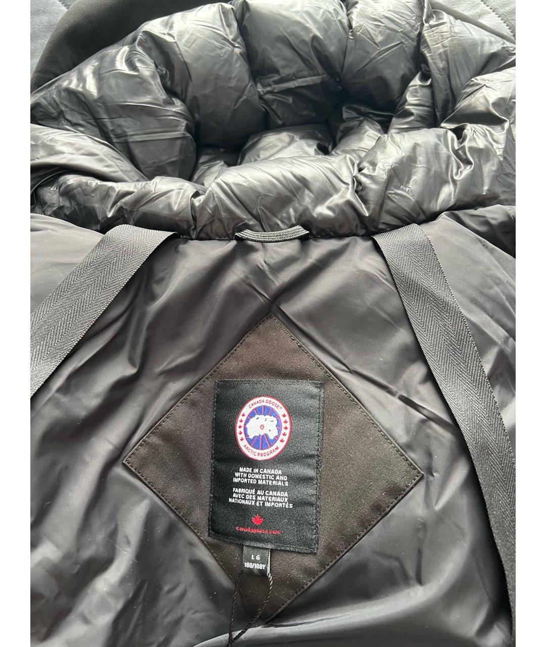 CANADA GOOSE Черная полиэстеровая куртка, фото 6