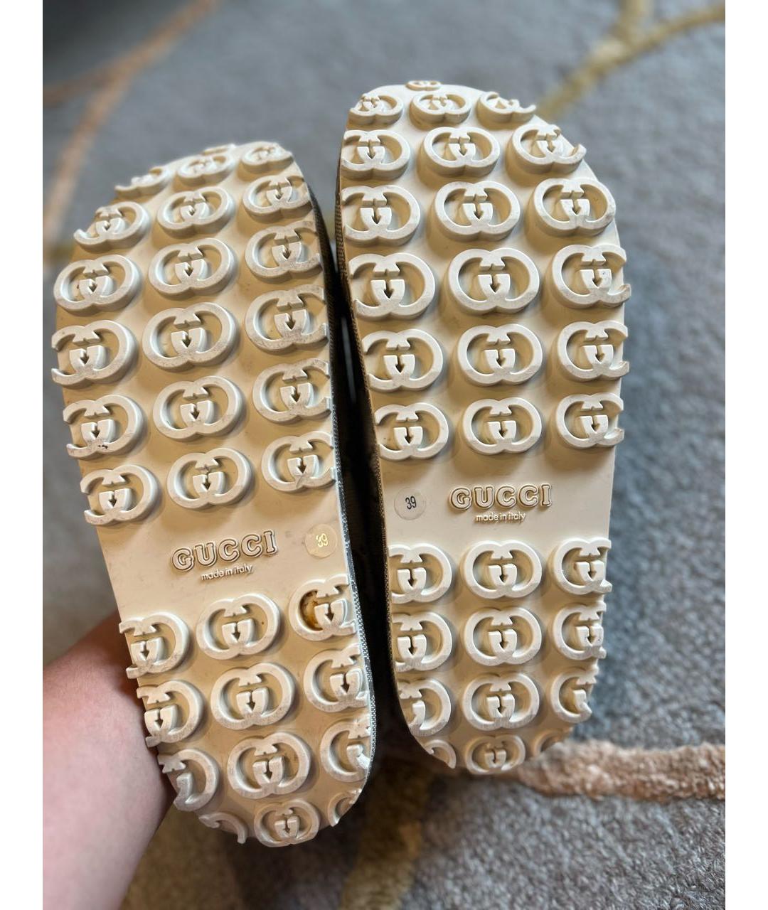 GUCCI Бежевые шлепанцы, фото 6