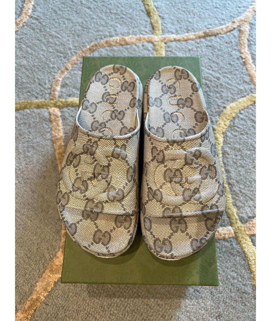 GUCCI Бежевые шлепанцы, фото 2