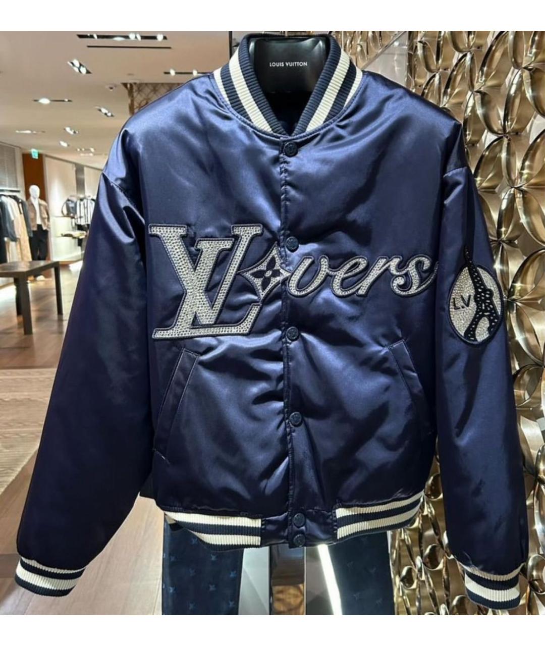 LOUIS VUITTON Синяя полиамидовая куртка, фото 7