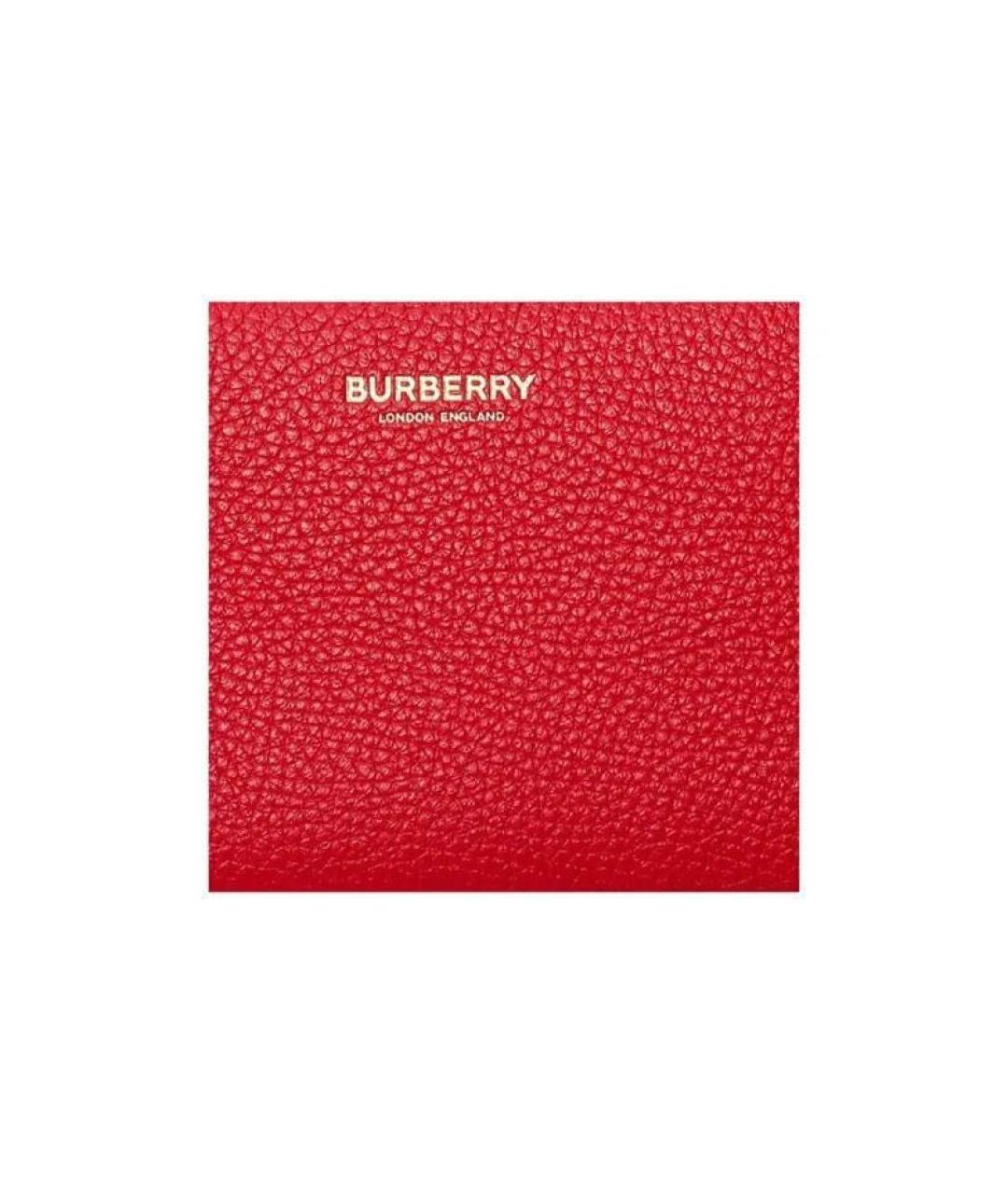 BURBERRY Красный кожаный кошелек, фото 2