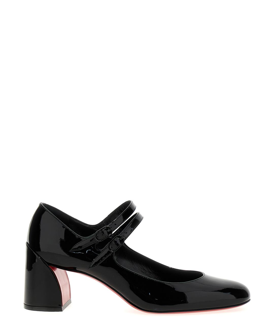 CHRISTIAN LOUBOUTIN Черные кожаные туфли, фото 1