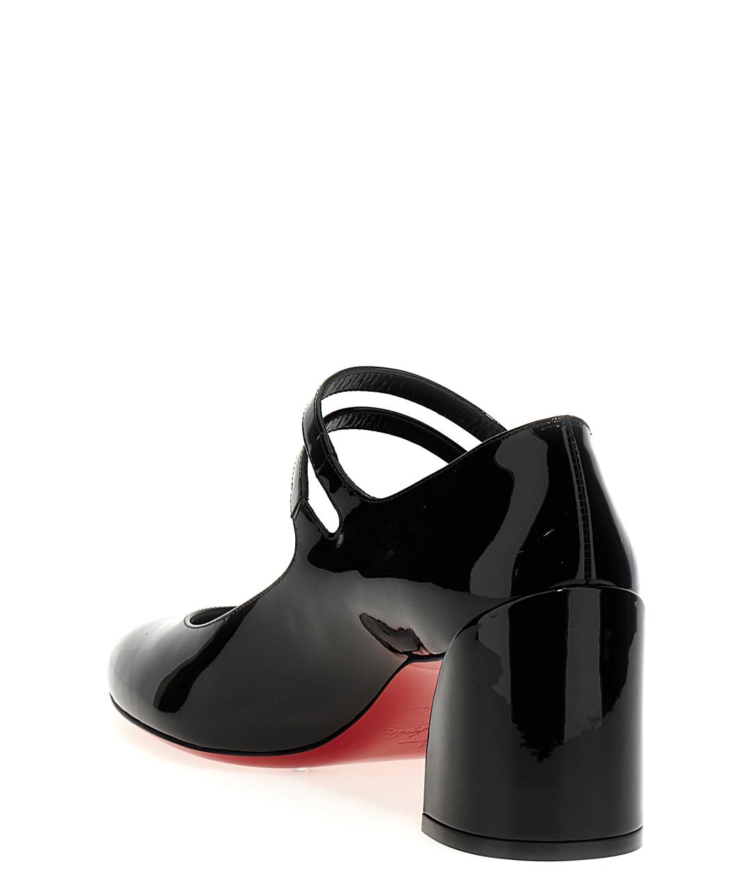 CHRISTIAN LOUBOUTIN Черные кожаные туфли, фото 3