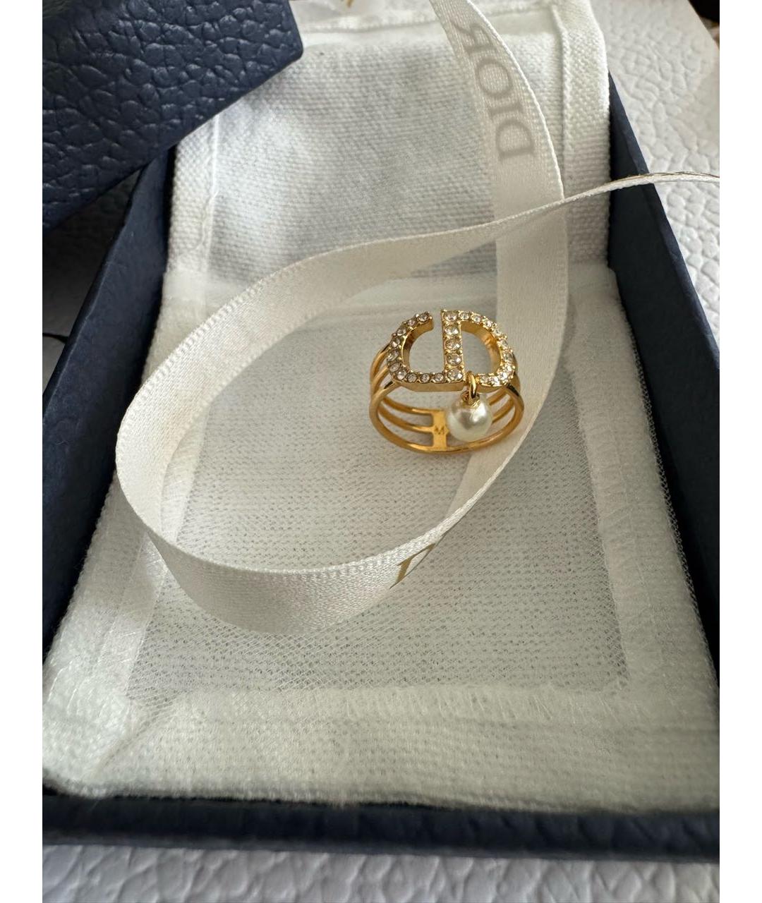 CHRISTIAN DIOR Золотое металлическое кольцо, фото 2