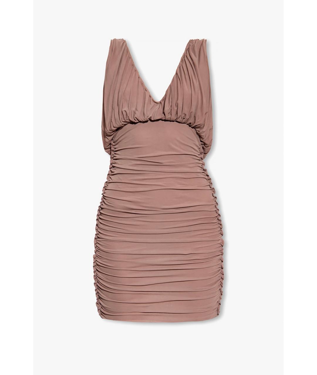 SAINT LAURENT Коричневое коктейльное платье, фото 10