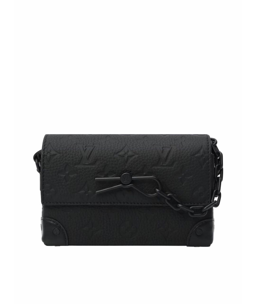 LOUIS VUITTON Черная кожаная сумка через плечо, фото 1