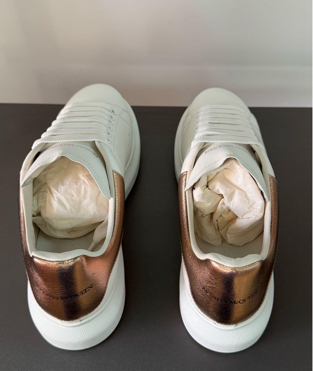 ALEXANDER MCQUEEN Белые кожаные кеды, фото 4