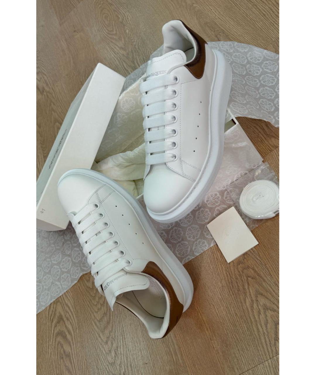 ALEXANDER MCQUEEN Белые кожаные кеды, фото 6