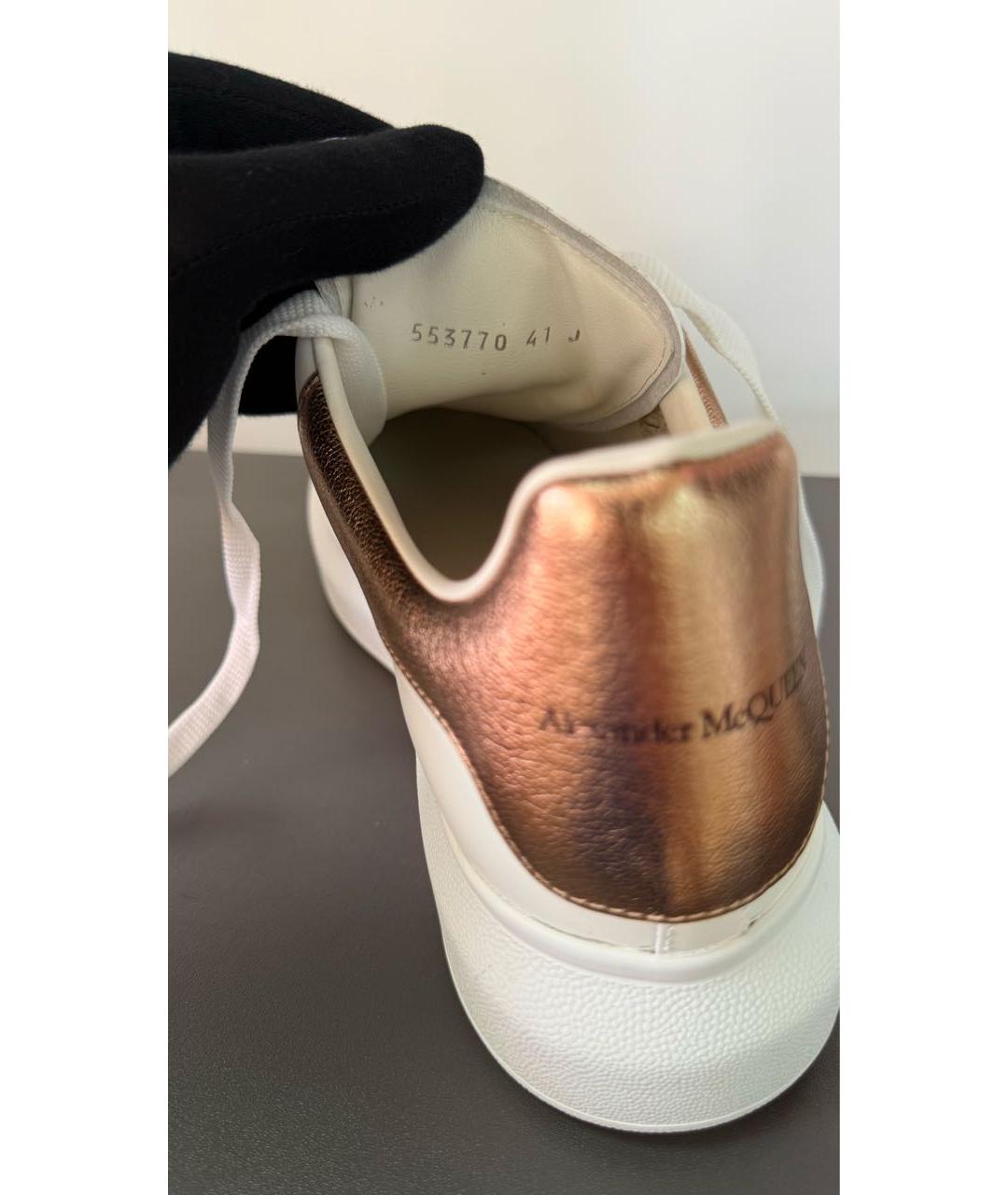ALEXANDER MCQUEEN Белые кожаные кеды, фото 9