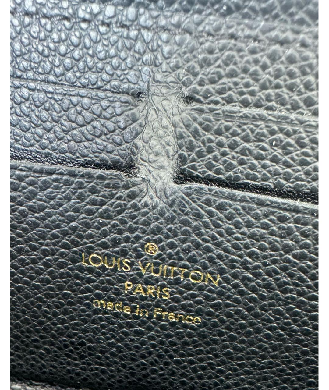 LOUIS VUITTON Черный кожаный кошелек, фото 5