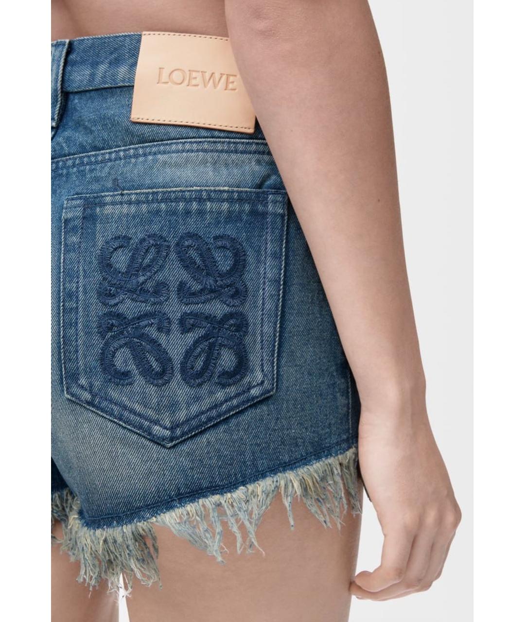 LOEWE Синие хлопковые шорты, фото 5