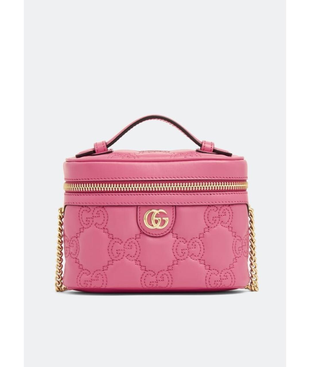 GUCCI Розовая кожаная сумка через плечо, фото 5