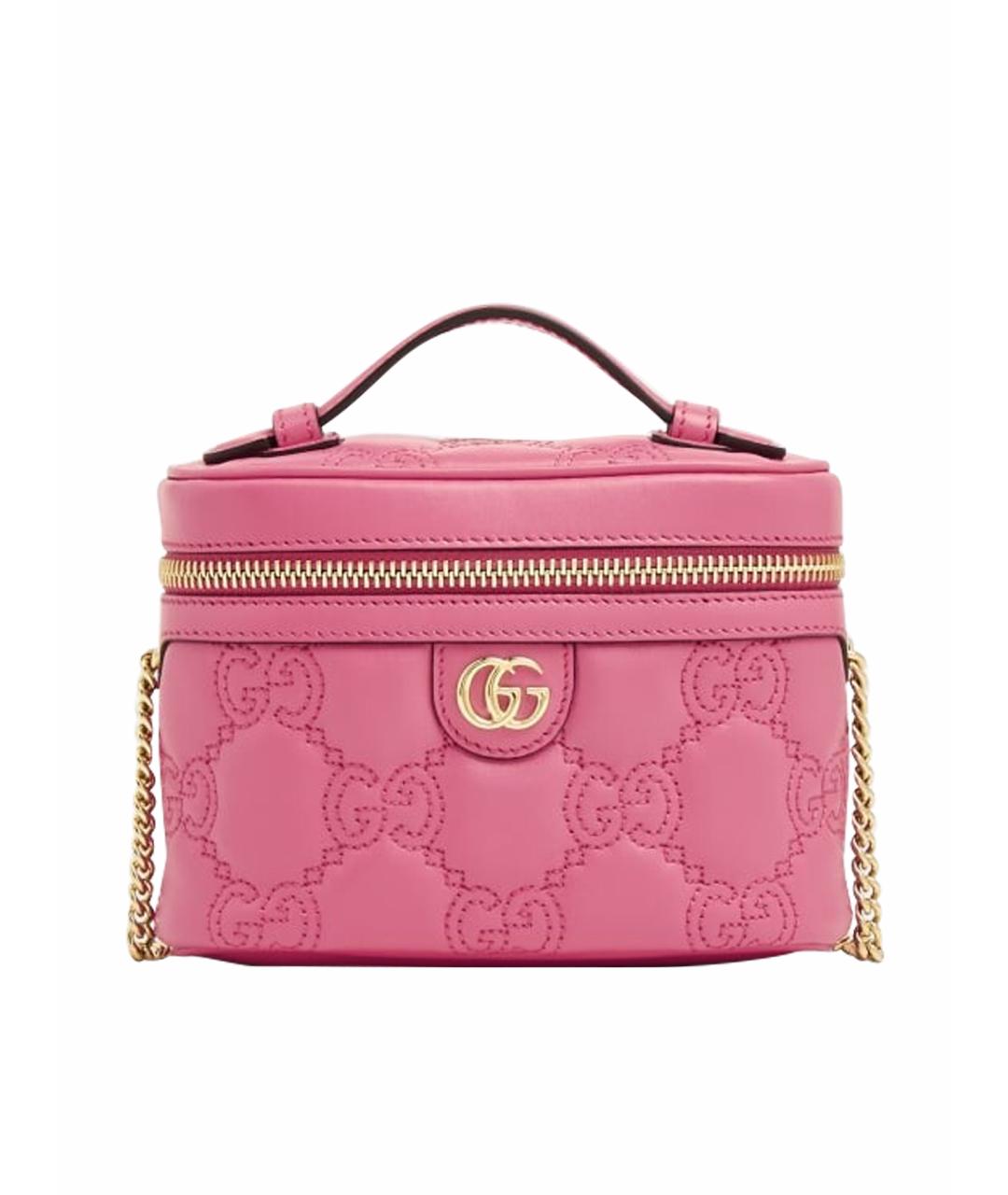 GUCCI Розовая кожаная сумка через плечо, фото 1