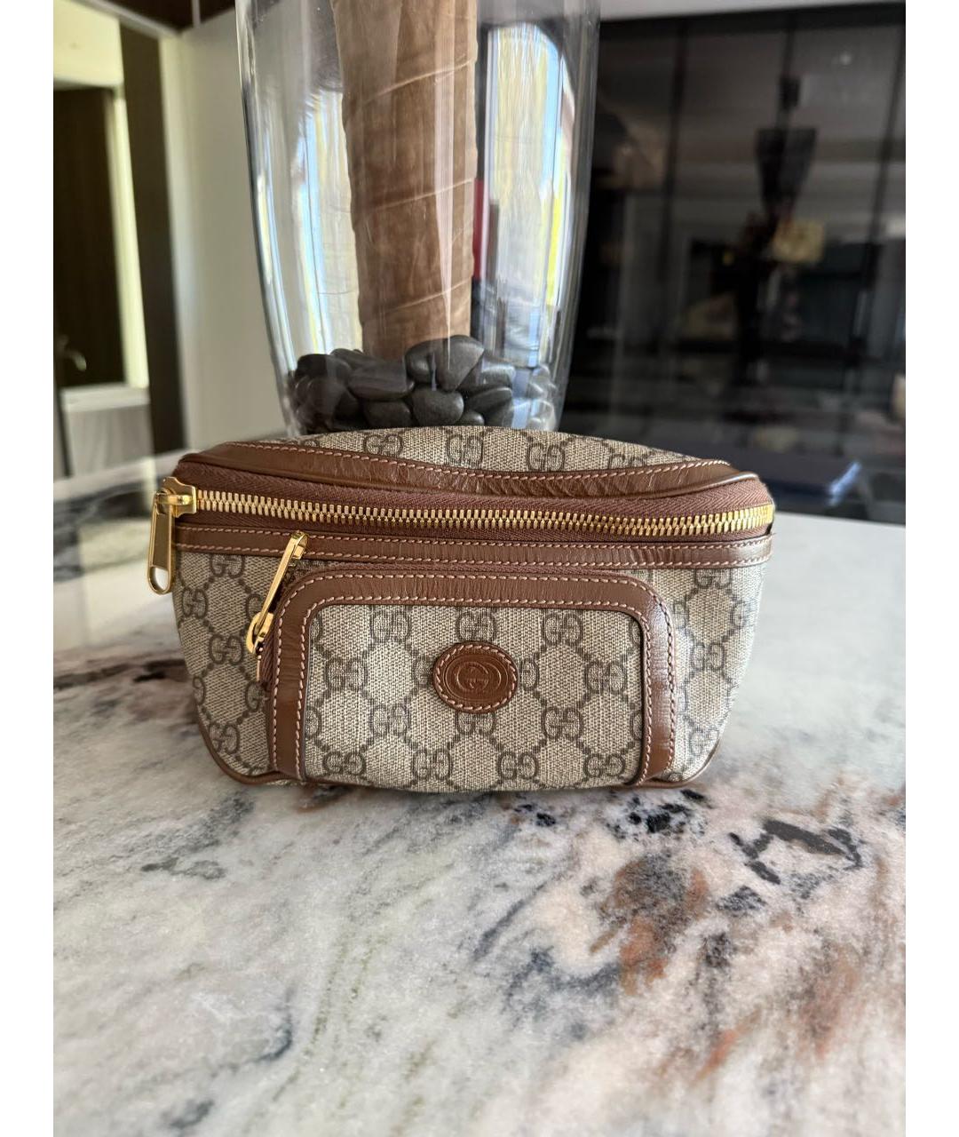GUCCI Коричневая поясная сумка, фото 2