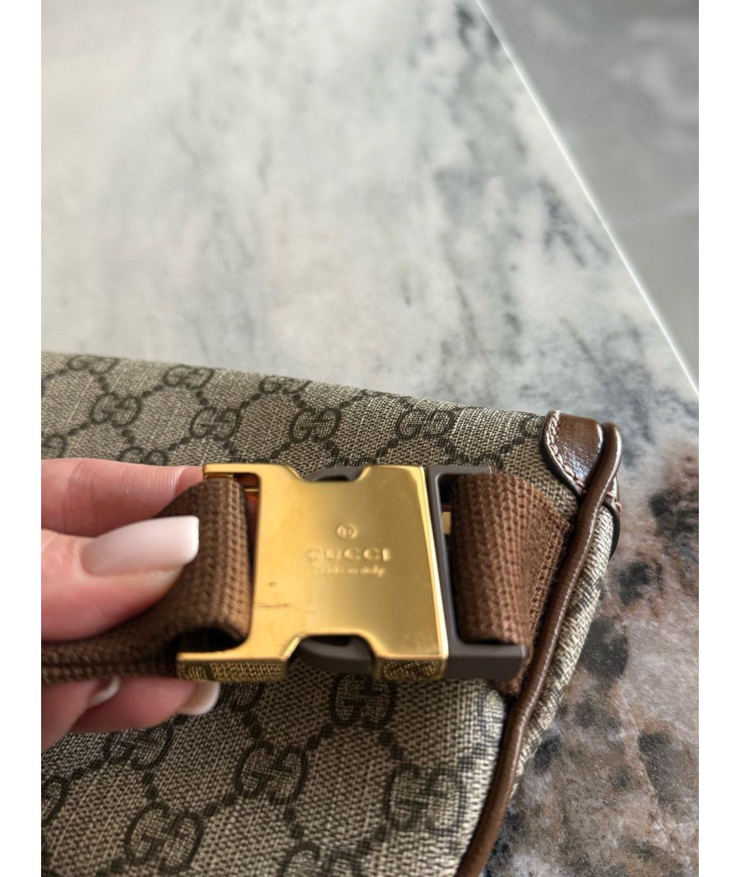 GUCCI Коричневая поясная сумка, фото 6