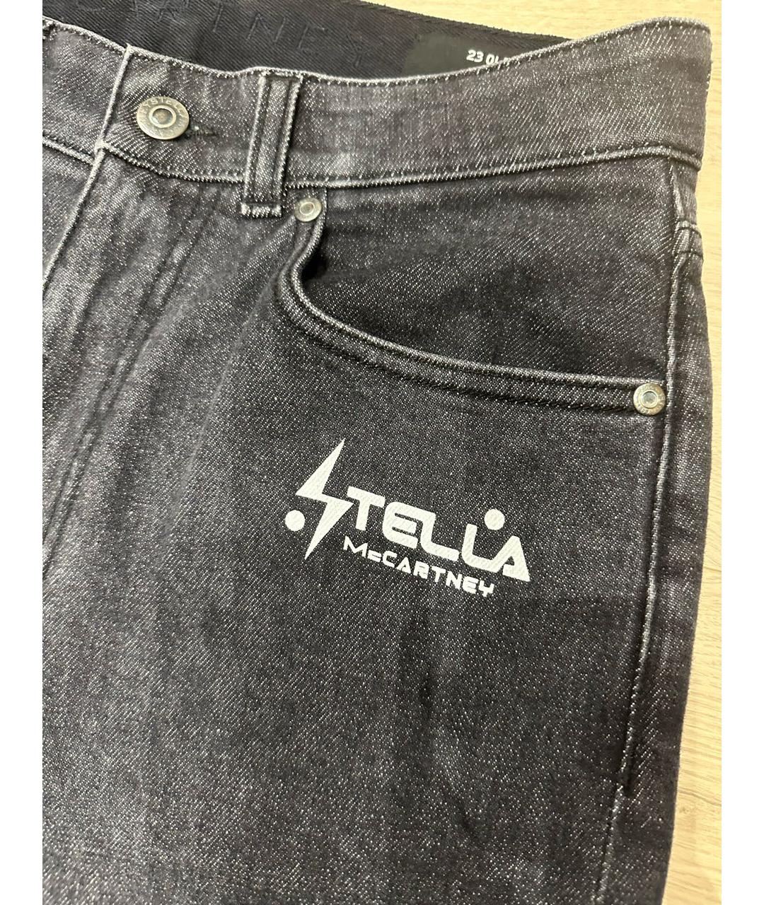 STELLA MCCARTNEY Антрацитовые хлопковые прямые джинсы, фото 3